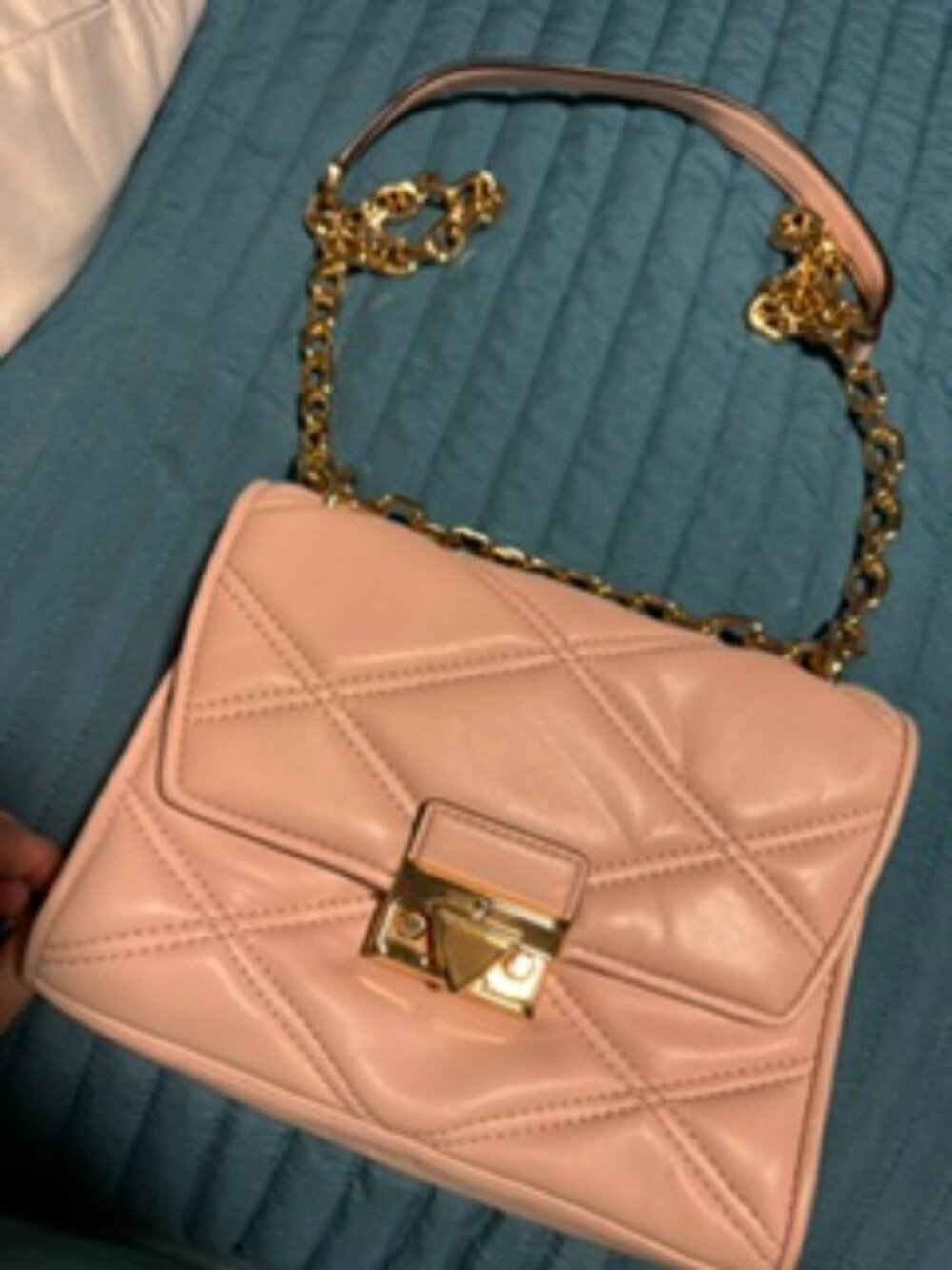Michael Kors Soho Quilted Shoulder Crossbody Bag Powder Blush